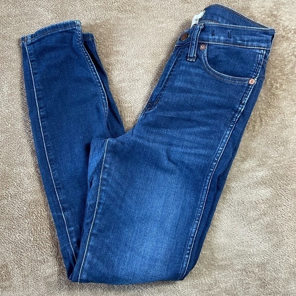MADEWELL 10” HIGH RISE SKINNY blue jeans sz. 26 - Picture 1 of 7